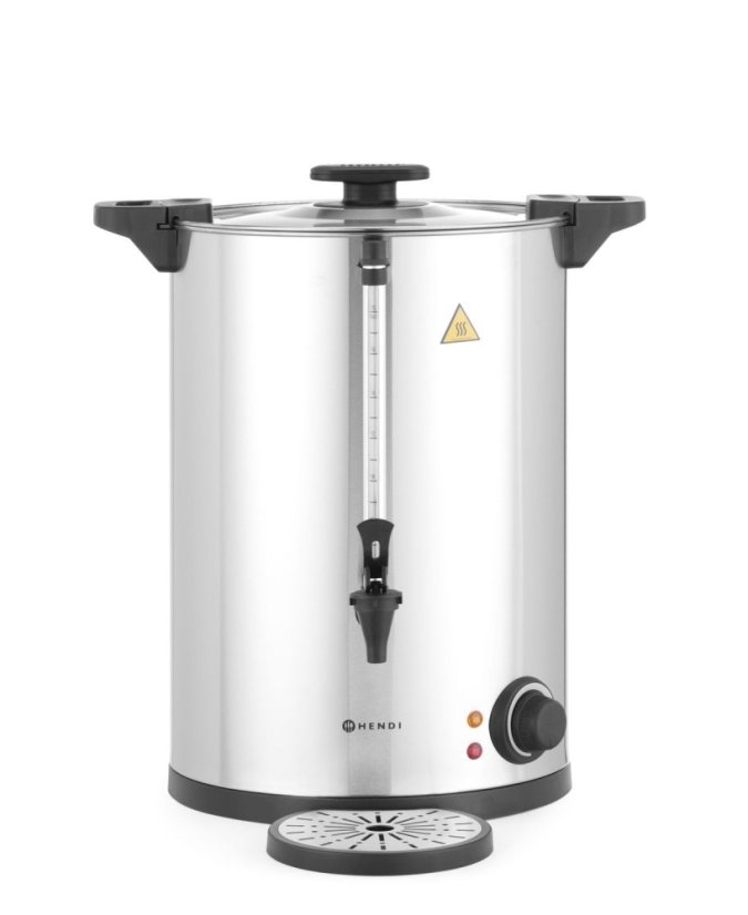 Dvoustěnný kotel na horké nápoje, HENDI, ≈ 120 šálků za 37 minut., 18L, 230V/2500W, 415x382x(H)480mm