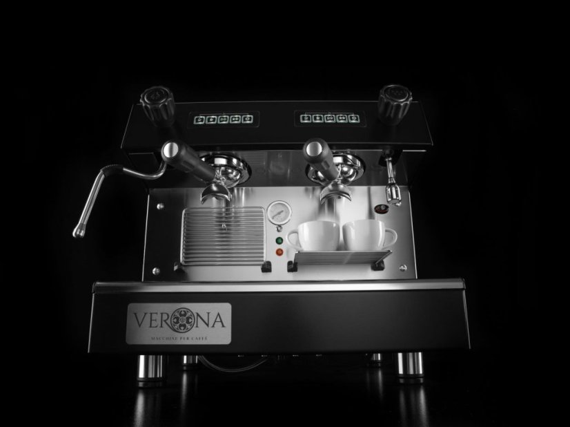 Kávovar Julia Compact, 2-skupinový, automatický, Verona, Černá, 230V/2700W, 475x563x(H)530mm