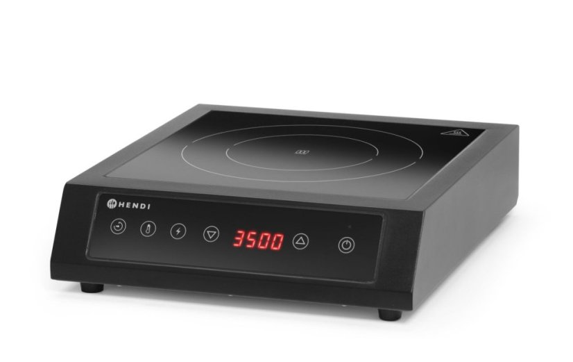 Indukční vařič 3500 D XL, HENDI, Černá, 230V/3500W, 355x400x(H)100mm