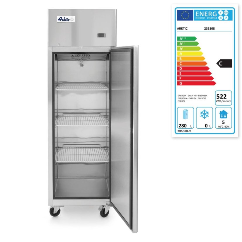 Jednokřídlé dveře chladničky 410 l, Arktic, Profi Line, 280L, 230V/290W, 730x600x(H)1950mm