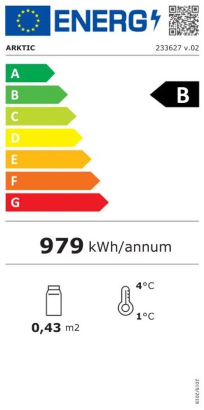 Chlazená skříň displeje, 58 l, Arktic, černá, 230V/170W, 452x406x(H)830mm