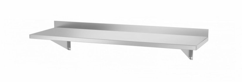 Nástěnná police se 2 držáky, HENDI, 1000x300x250 mm, 1000x300x(H)250mm
