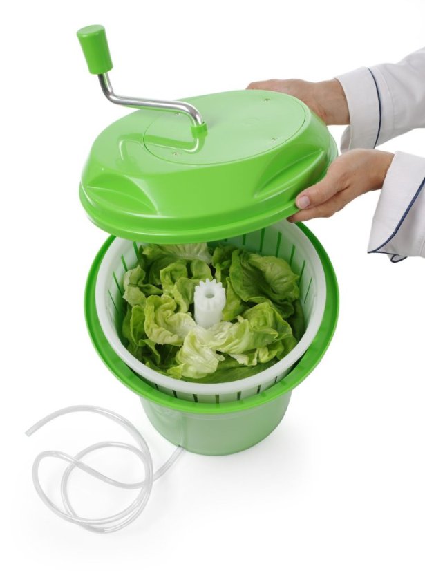 Odstředivka na salát, HENDI, 12L, Zelená, ⌀335x(H)430mm