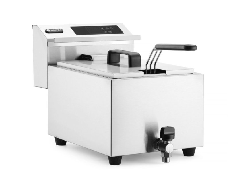 Fritéza Profi Line digitální s výpustí - 8 l, HENDI, Profi Line, 8L, 230V/3500W, 305x515x(H)345mm