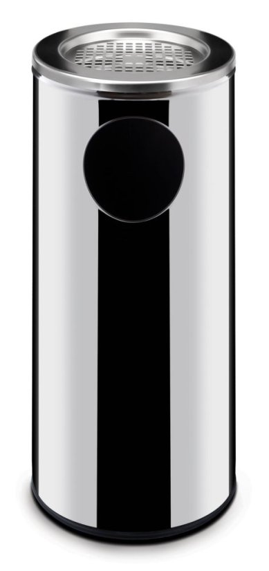Stojící odpadkový koš s popelníkem, HENDI, 33L, ⌀240x(H)660mm