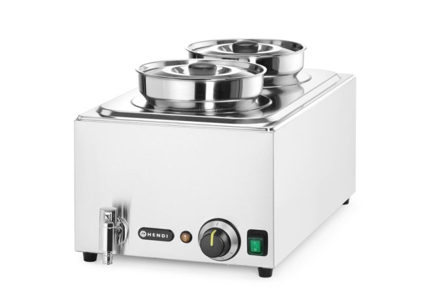 Sada: Bain-marie Ranger + 2x 4L nádoba s víkem, HENDI, GN (H)150mm, 8L, 230V/1000W, 604x332x(H)315mm