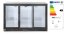 Barová chladnička s trojitými posuvnými dveřmi, Arktic, 254L, Černá, 230V/160W, 1350x520x(H)865mm