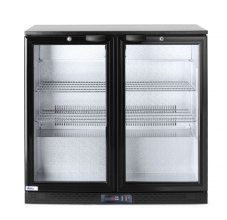 Zadní barová dvoudveřová chladnička, Arktic, 158L, Černá, 230V/160W, 900x530x(H)865mm