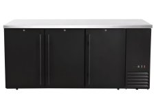 Chladicí barový pult, plné dveře, Arktic, 6 polic, 493L, Černá, 230V/185W, 1826x631x(H)865mm