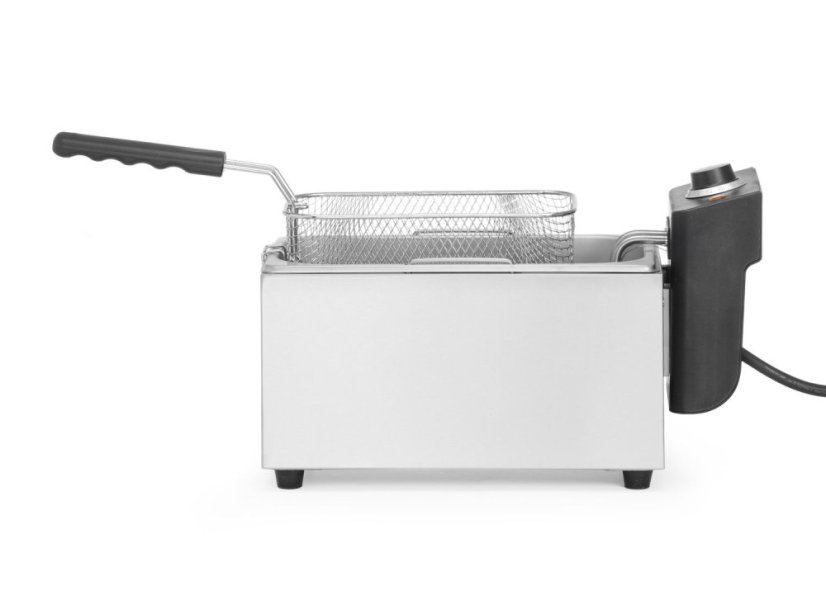 Hluboká fritéza, HENDI, Budget Line, GN 1/3, 4L, Stříbrná, 230V/2800W, 184x404x(H)258mm