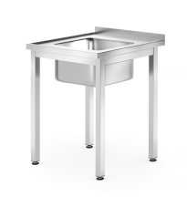 Dřezový stůl – šroubovaný, hloubka 700 mm, HENDI, Profi Line, 600x700x(H)850mm