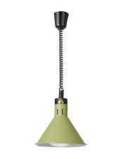 Závěsná výhřevná lampa s nastavitelnou výškou, kuželová, HENDI, Zelená, 230V/375W, ⌀275x(H)250mm