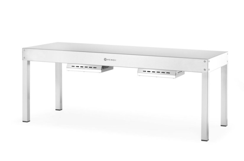 Zahřívací most, HENDI, Stříbrná, 230V/1000W, 1000x400x(H)400mm, Obdélníkové