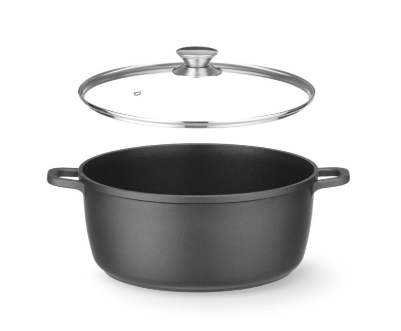 Hrnec s nepřilnavou povrchovou úpravou, HENDI, 9L, Černá, 405x332x(H)138mm