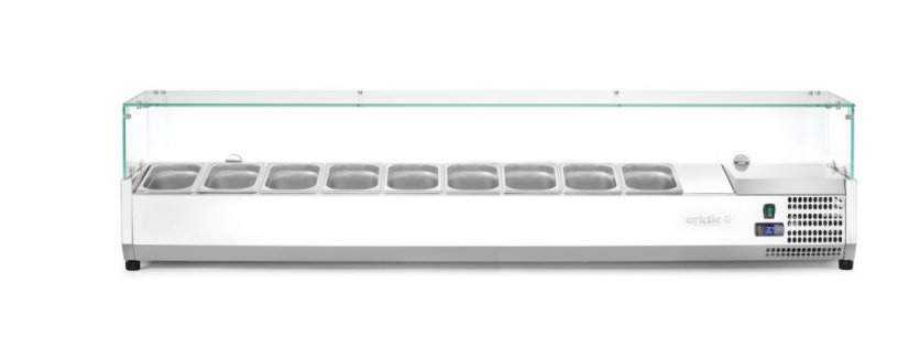 Chladicí zásobník GN 1/3, Arktic, 9x GN 1/3, GN 1/3, 54L, 230V/180W, 420x2005x(H)456mm