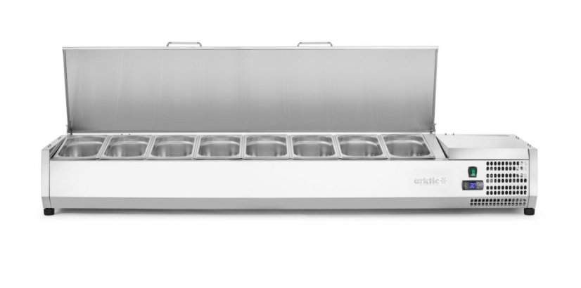 Chladicí zásobník GN 1/3, Arktic, 8x GN1/3, GN 1/3, 48L, 230V/180W, 420x1805x(H)630mm
