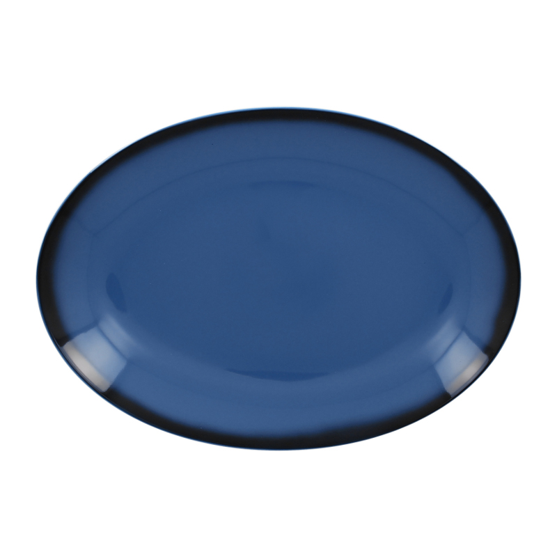 RAK Porcelain RAK Talíř oválný 32 x 23 cm, modrá | RAK-LENNOP32BL