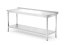 Nástěnný stůl s policí – šroubovaný, hloubka 700 mm, HENDI, Profi Line, 1800x700x(H)850mm