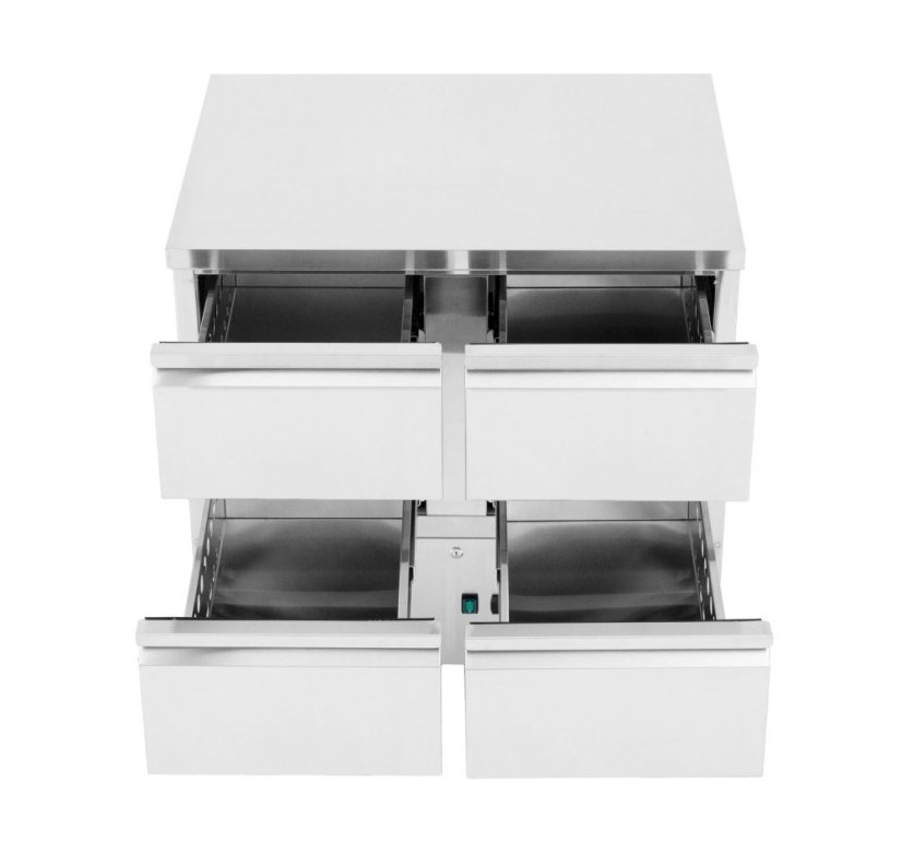 Chladicí pult, 4 zásuvky, Arktic, 97L, Stříbrná, 230V/220W, 900x700x(H)868mm