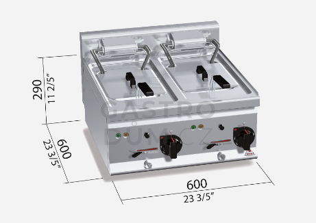 Elektrická fritéza Bertos E6F10-6BS
