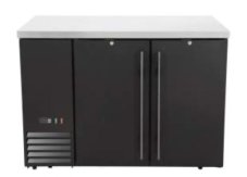 Chladicí barový pult, plné dveře, Arktic, 4 police, 283L, Černá, 230V/185W, 1217x631x(H)865mm