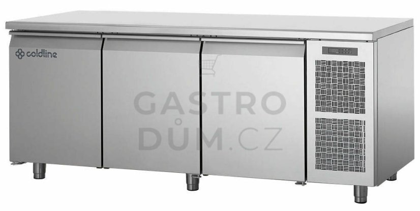 Coldline chladící stůl TP17/1M s deskou a zadním lemem Coldline chladící stůl TP17/1M s deskou a zadním lemem