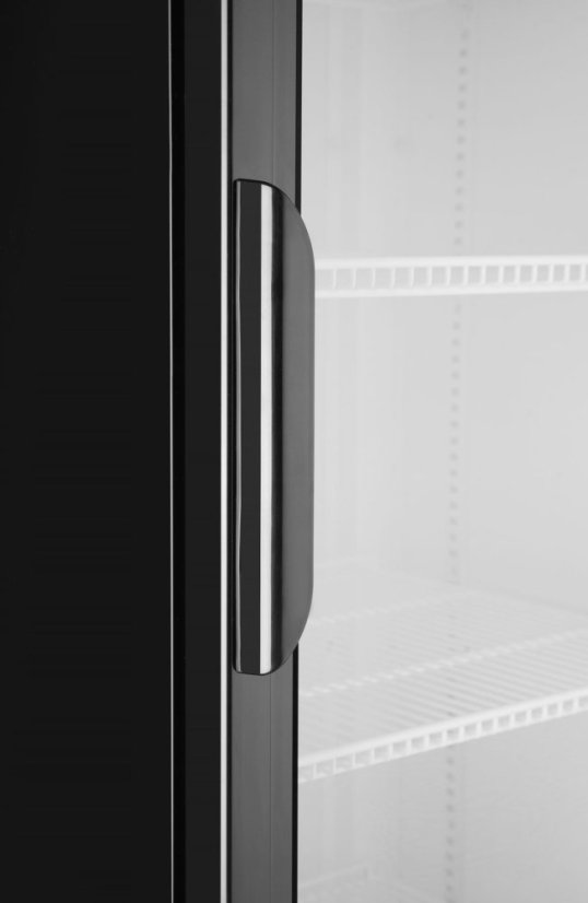 Jednodveřová chladnička s podsvíceným panelem na zadním panelu, Arktic, 254L, Černá, 220-240V/250W, 578x605x(H)1980mm