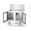 Chladící pult s výklopným víkem, dvoukřídlými dveřmi, Arktic, 146L, 230V/145W, 700x900x(H)860mm
