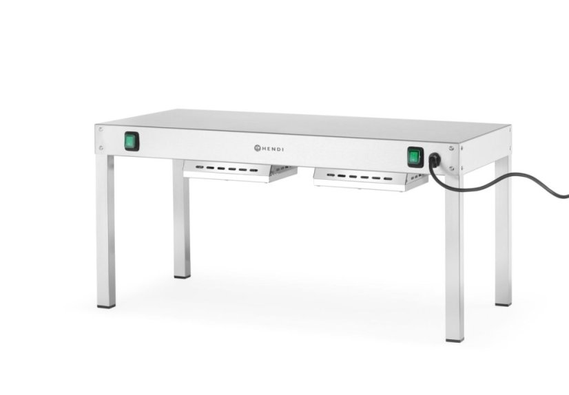 Zahřívací most, HENDI, Stříbrná, 230V/1000W, 800x400x(H)400mm, Obdélníkové