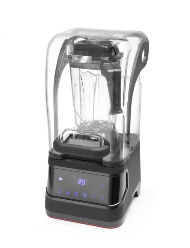 Digitální barový mixér se zvukovým omezením , HENDI, 2,5L, Černá, 230V/1680W, 250x300x(H)546mm