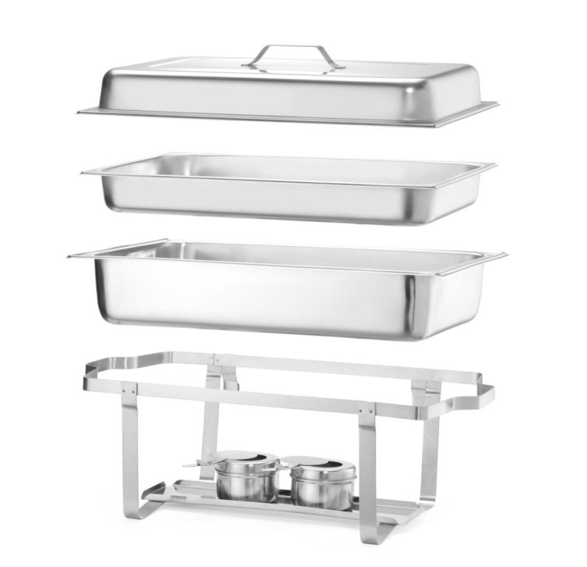 Chafing GN 1/1, HENDI, Kitchen Line, 9L, 2 ks, 600x358x(H)295mm