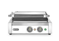 Kontaktní gril Panini, HENDI, Stříbrná, 220-240V/2200W, 430x375x(H)216mm, Obdélníkové