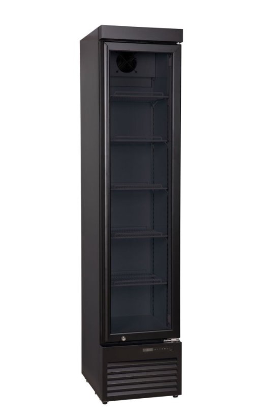 SLIM chladicí vitrína, Arktic, 157L, Černá, 230V/190W, 420x535x(H)1880mm SLIM chladicí vitrína, Arktic, 157L, Černá, 230V/190W, 420x535x(H)1880mm