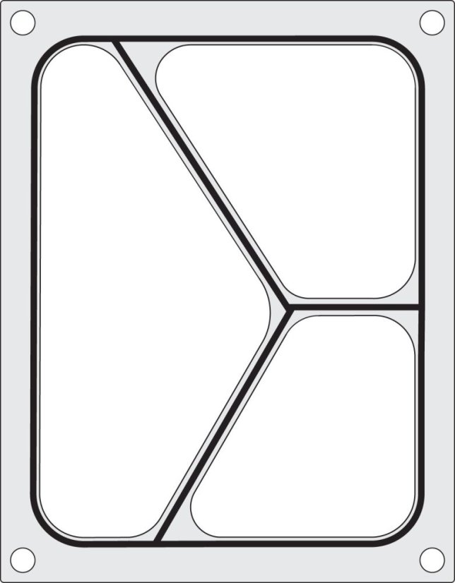 Těsnicí matrice pro těsnicí stroj , HENDI, na třídílnou misku 227x178 mm
