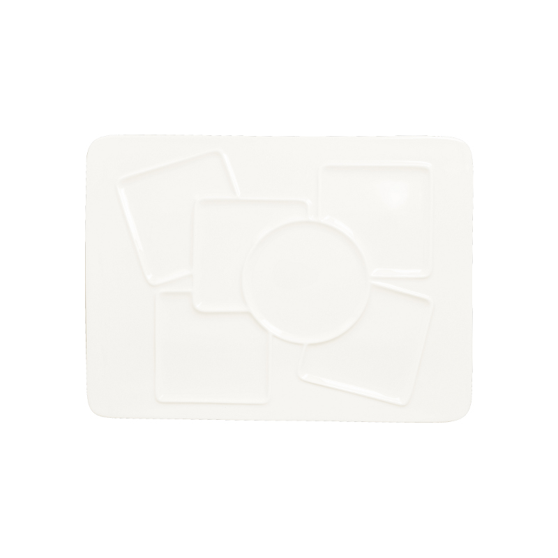 RAK Porcelain RAK Talíř obdélný, 6 zón 32 × 27 cm | RAK-CRRP6Z