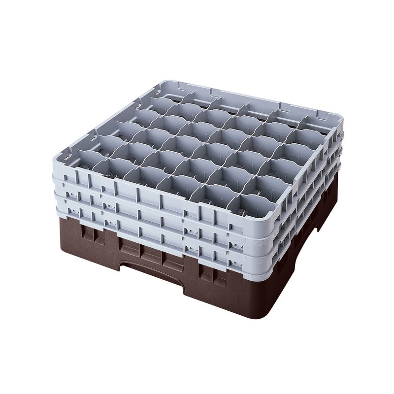 Cambro Koš Camrack 36 pozic, výška sklenice 25,8 cm - Hnědá