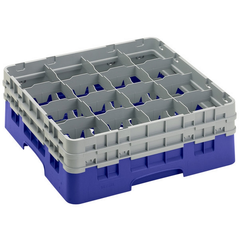 Cambro Koš Camrack 16 pozic, výška sklenice 15,2 cm - Modrá