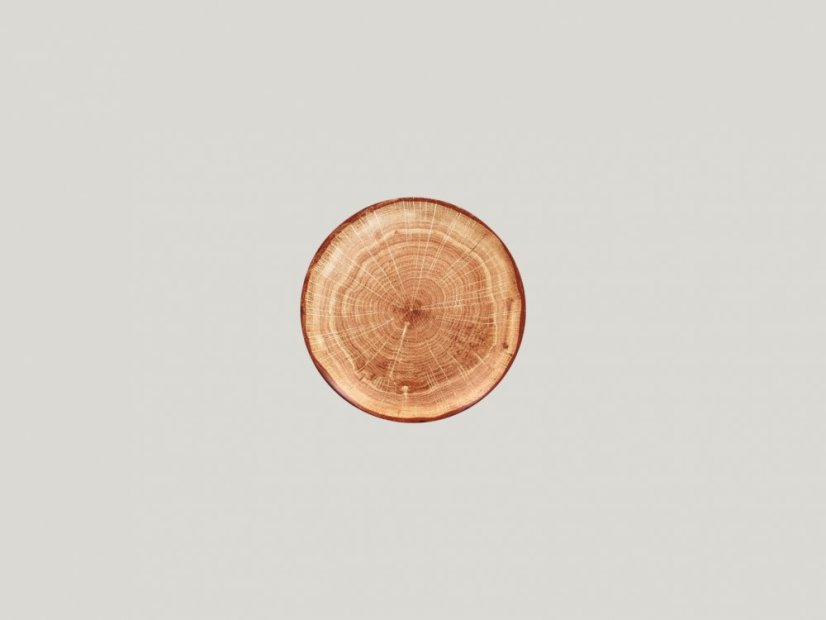 RAK Porcelain RAK Woodart talíř dezertní coupe 15 cm – světle hnědá | RAK-WDNNPR15TB