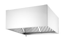 Odsavač par připevněný na stěnu - šroubovaný, HENDI, Stříbrná, 1205x1000x(H)450mm, Obdélníkové
