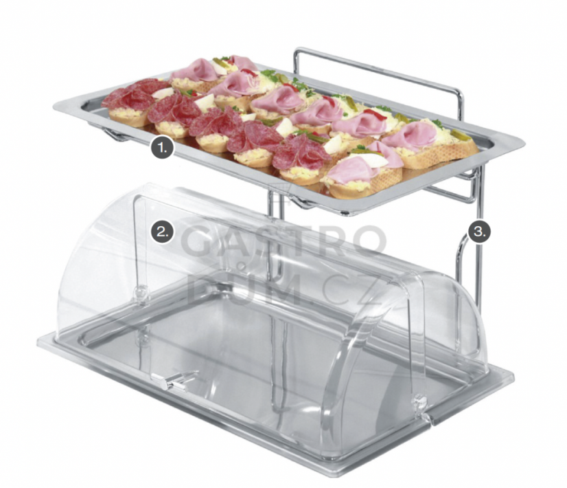 OEM etažér dvoupatrový GN 1/1 (500x340x375 mm)