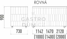 Enofrigo neutrální pracovní modul rovný 1400 NE
