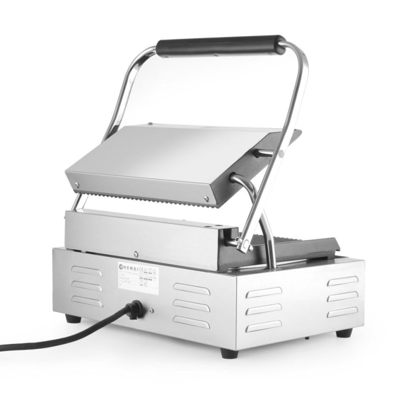 Kontaktní gril Panini, HENDI, Stříbrná, 220-240V/2200W, 430x375x(H)216mm