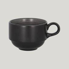 RAK Porcelain RAK Trinidad šálek stohovatelný 230 ml, šedý | RAK-TRCLSC23BG