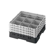 Cambro Koš Camrack 9 pozic, výška sklenice 13,2 cm - Černá