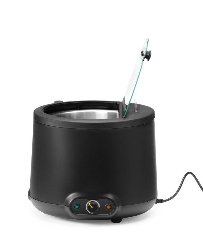Kotel na polívku UNIQ, analogové ovládání, HENDI, 8L, Černá, 230V/500W, 367x385x(H)325mm