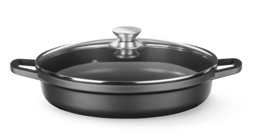 Hrnec s nepřilnavou povrchovou úpravou, HENDI, 4,3L, Černá, 425x332x(H)70mm