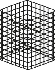 KROMO stojan na inventář nerez 150 x 150 x 250 mm