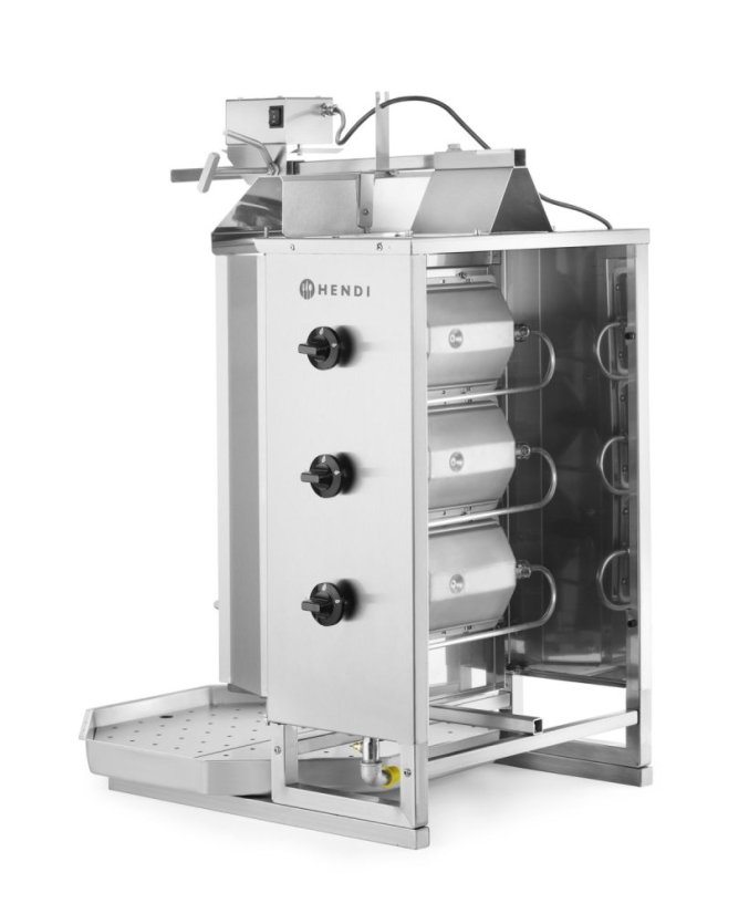 Plynový gril na kebab, HENDI, Profi Line, 9,75kW, 470x550x(H)960mm