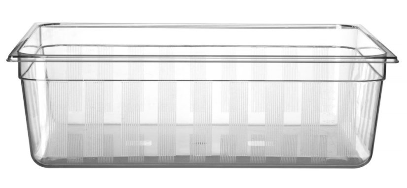 Polykarbonátová nádoba GN 2/1, HENDI, GN 2/1, 58L, Průhledná, 650x530x(H)200mm