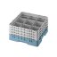Cambro Koš Camrack 9 pozic, výška sklenice 9 cm - Tyrkysová